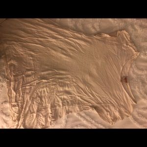 Cream short sleeve shirt